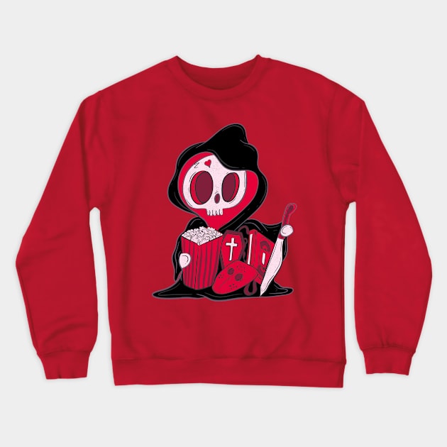 Wanna watch horror films? Crewneck Sweatshirt by Jess Adams